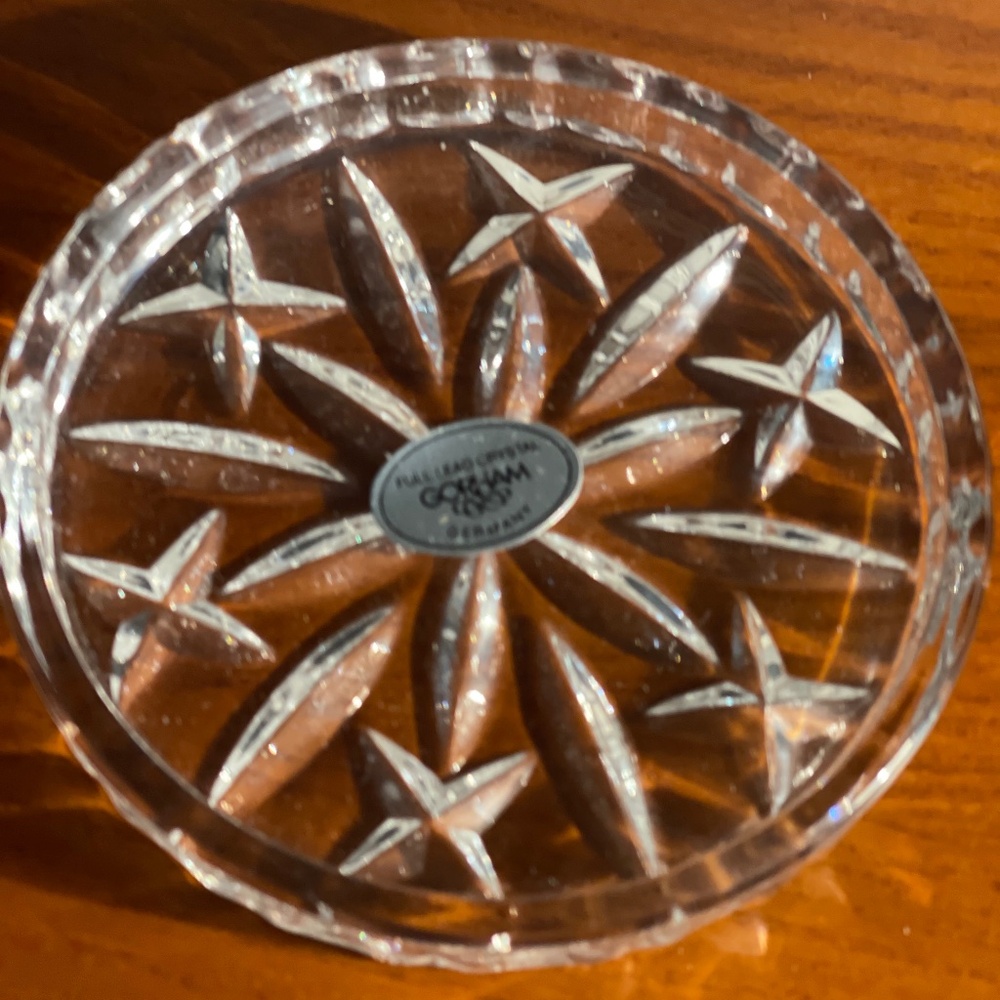Vintage Gorham King Edward Collection - Full Lead Crystal Coasters-  4- #C480